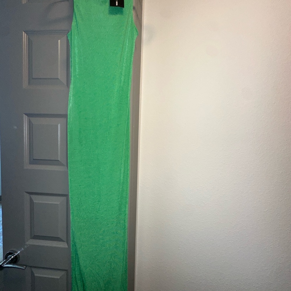 Vibrant Green Sleeveless Maxi Dress